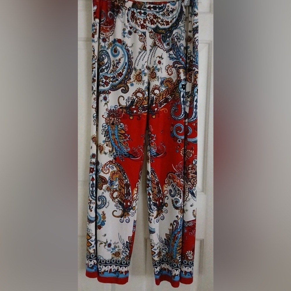 Melissa Paige Multicolor Paisley Pants are a size XL. - Picture 2 of 7